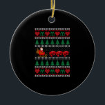Ornamento De Cerâmica Santa Claus Shrimp Reindeer Funny UGLY Christmas P<br><div class="desc">Este é um presente de Natal excelente. Sua família,  amigos ou filhos vão adorar este presente depois que você o entregar a eles. Desejo a você e a sua família e amigos um Feliz Natal.</div>