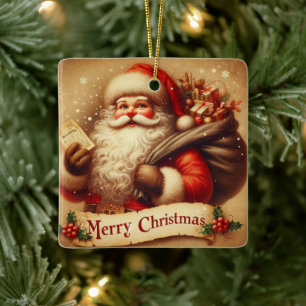 Ornamento De Cerâmica Santa Clause