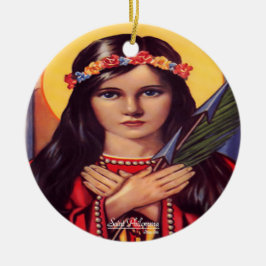 Ornamento De Cerâmica Santa Filomena