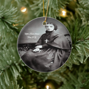 Ornamento De Cerâmica Santa Francisca Xavier Cabrini