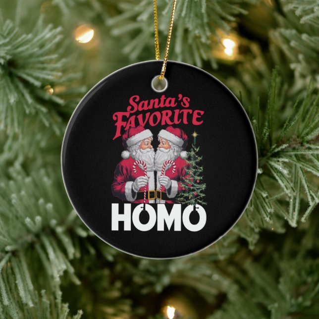 Ornamento De Cerâmica Santas Favoritas Homo Gay Natal do Orgulho LGBTQ (Árvore)
