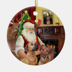 Ornamento De Cerâmica Santas Ridgebacks Ridgebacks (DOIS)