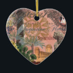 Ornamento De Cerâmica santo augustine florida viagem antiquada arte<br><div class="desc">Rua. Augustine é a cidade mais antiga dos Estados Unidos Continental - do colonial espanhol até hoje, é uma cidade histórica que tem origem espanhola. Esta imagem é da efemera antiga e recortes antigos, assim como pedaços de pinturas e fotografias de Ruas. A artista Augustine Mary Hubley. As imagens da...</div>