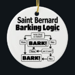 Ornamento De Cerâmica Santo Bernard Barking Logic<br><div class="desc">Santo Bernard Barking Logic</div>