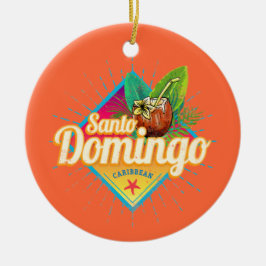 Ornamento De Cerâmica Santo Domingo Caribe Retro República Dominicana