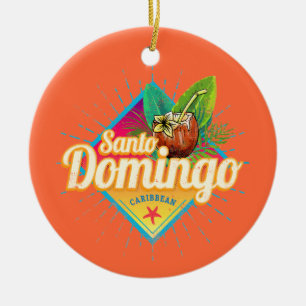 Ornamento De Cerâmica Santo Domingo Caribe Retro República Dominicana