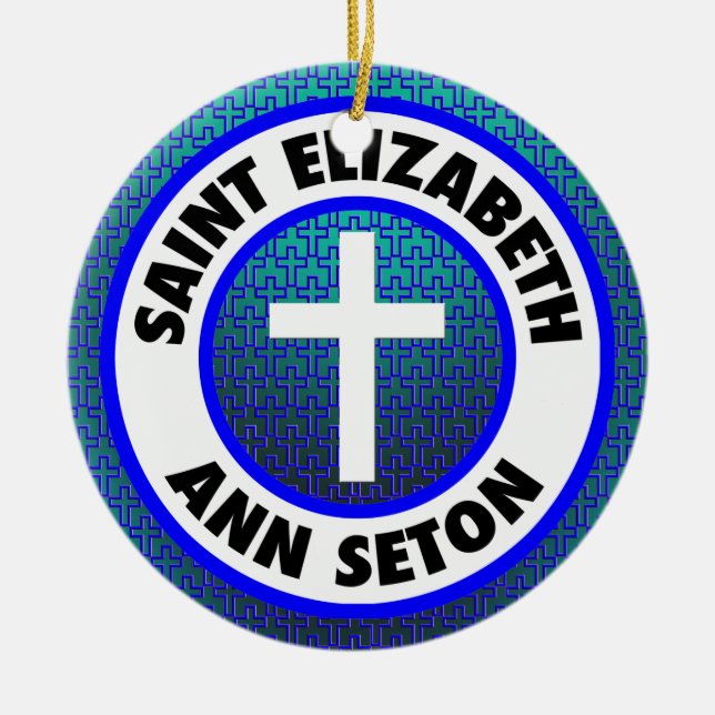 Ornamento De Cerâmica Santo Elizabeth Ann Seton (Frente)