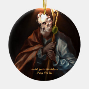 Ornamento De Cerâmica Santo Jude Thaddeus