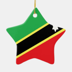 Ornamento De Cerâmica Santo Kitts e Nevis