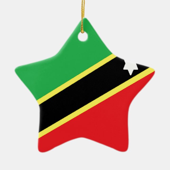 Ornamento De Cerâmica Santo Kitts e Nevis (Frente)