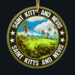 Ornamento De Cerâmica Santo Kitts e Nevis<br><div class="desc">Santo Kitts e Nevis</div>