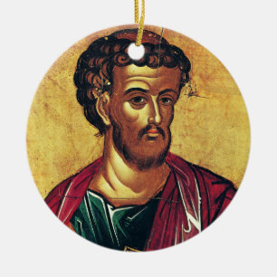 Ornamento De Cerâmica Santo Luke, o ícone ortodoxo evangelista