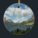 Ornamento De Cerâmica Santo Mary Lake II no Glacier National Park<br><div class="desc">Esta vista da Santo Mary Lake no Glacier National Park mostra uma cena de lago de sol através das árvores verdes. Aqui está uma segunda cena da natureza do lago ainda mostrando a Ilha de Goose Selvagem em direção ao meio. Esta foto também é apresentada como o papel de parede...</div>