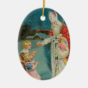 Ornamento De Cerâmica santo natal vintage Nicholas