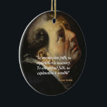 Ornamento De Cerâmica Santo Thomas Aquinas Cita Fé<br><div class="desc">"Para quem tem fé, não é necessária explicação. Para um sem fé, nenhuma explicação é possível", cita Thomas Aquinas. Combinando os princípios teológicos da fé com os princípios filosóficos da razão, o Santo Tomás de Aquino foi o pensador mais influente do escolasticismo medieval. Autoridade da Igreja Católica Romana e escritor...</div>