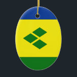 Ornamento De Cerâmica Santo Vincent<br><div class="desc">Os presentes os mais engraçados dos ornamento,  dos t-shirt,  dos Hoodies,  das etiquetas,  dos botões e da novidade de http://www.Shirtuosity.com.</div>