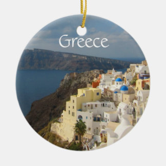 Ornamento De Cerâmica Santorini no Sol da Tarde