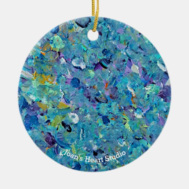 Ornamento De Cerâmica Santorini Seaglass Ornament (Frente)