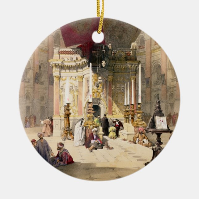 Ornamento De Cerâmica Santuário do Sepulchre santamente, o 10 de abril (Frente)