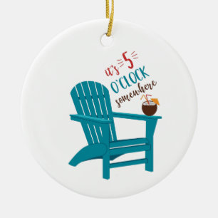 Ornamento De Cerâmica São 5 O'Clock