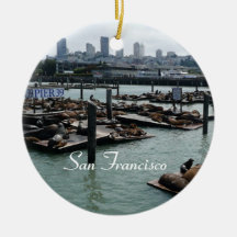 São Francisco e Leões Marinhos do Pier 39 Silhueta