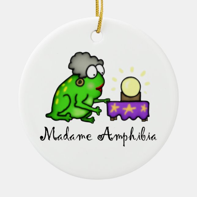 Ornamento De Cerâmica Sapo psíquico (Frente)