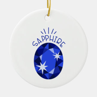 Ornamento De Cerâmica Sapphire Birthstone