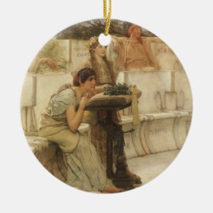 Ornamento De Cerâmica Sappho e Alcaeus por Sir Lawrence Alma Tadema