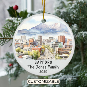 Ornamento De Cerâmica Sapporo Ornament Personalizado, Japão