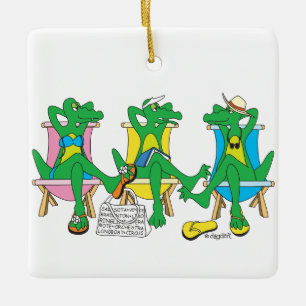 Ornamento De Cerâmica Sarasota Beach Cerâmica Ornament