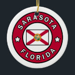 Ornamento De Cerâmica Sarasota Flórida<br><div class="desc">Sarasota Flórida</div>