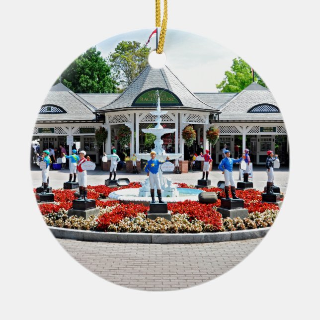 Ornamento De Cerâmica Saratoga histórico 150 na primeira jornada (Frente)