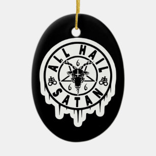 Ornamento De Cerâmica Satã 666 Cabeça de Baphomet Cabeça Satânica Pa