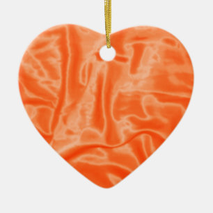Ornamento De Cerâmica Satin-Enfeites de natal Laranja