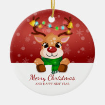 Saudação de Natal de Rena Curiosa