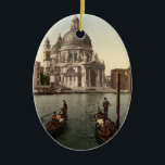 Ornamento De Cerâmica Saudação do della de Santa Maria mim, Veneza,<br><div class="desc">Impressão fotomecânico do vintage da saudação do della de Santa Maria em Veneza,  Vêneto,  Italia,  que foi tomada para o fim do século XIX. Cortesia LOC da fotografia (LC-DIG-ppmsc-06730).</div>
