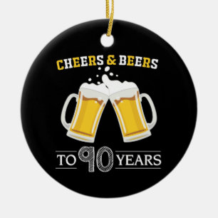 Ornamento De Cerâmica Saúde e Cervejas a 90 Anos