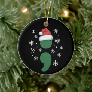 Ornamento De Cerâmica Saúde Mental Natal Depressão Conscientização Xmas