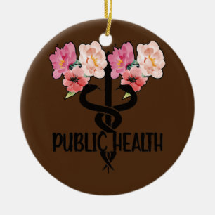 Ornamento De Cerâmica Saúde Pública Trabalhador em Saúde Pública
