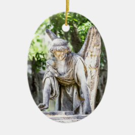 Ornamento De Cerâmica Savannah Angel Laurel Grove Ornament