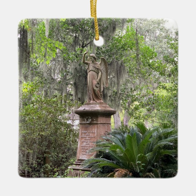 Ornamento De Cerâmica Savannah Bonaventure Angel Holiday Ornament (Frente)