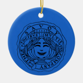 Ornamento De Cerâmica Savoy ceramic ornament blue