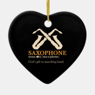 Ornamento De Cerâmica Saxofone - Definição Saxofônica