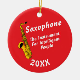 Ornamento De Cerâmica Saxofone Inteligente