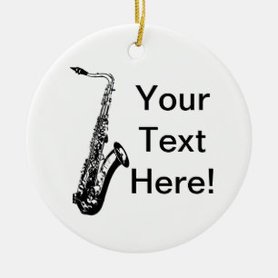 Ornamento De Cerâmica Saxofone personalizado