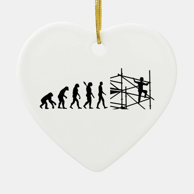 Ornamento De Cerâmica Scaffolder da evolução (Frente)