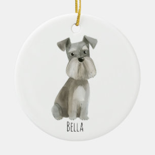 Ornamento De Cerâmica Schnauzer Dog