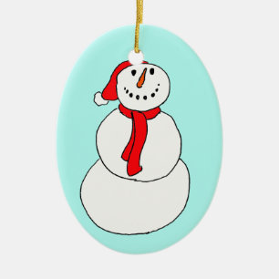 Ornamento De Cerâmica Schneemann