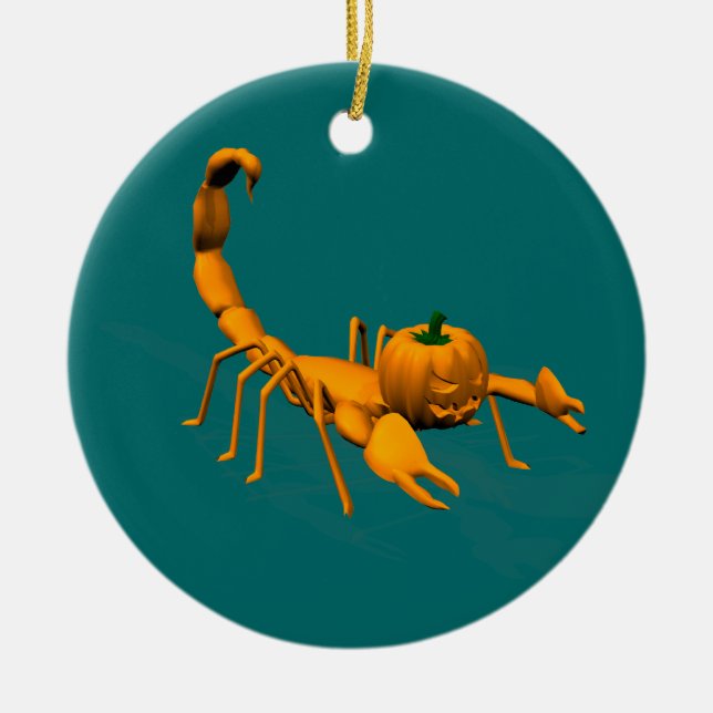 Ornamento De Cerâmica Scorpion Laranja (Frente)