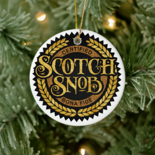 Ornamento De Cerâmica Scotch Snob - bebedor de uísque engraçado